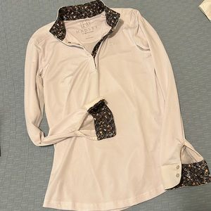 HADLEY show shirt competition white long sleeve floral Essex equestrian riding